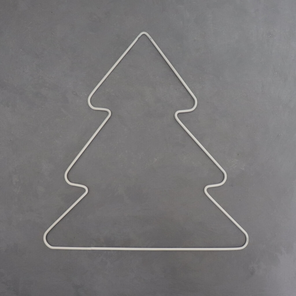 Kovový dekorační stromek – bílý, 29 cm